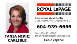 (Tania Nikhi Carlisle Business Card)